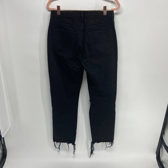 3x1 High Rise Button Fly Distressed Black Boyfriend Jeans SAMPLE Women's 26 - Picture 4 of 7